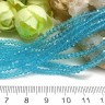 Купить Бусина кристалл гранёный абакус 3*3*2мм голубой прозрачный (имитация Сваровски) (50шт.) с доставкой по России