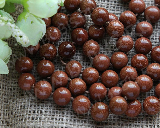 Бусина округлая 12мм Авантюрин золотистый имит. (камни)