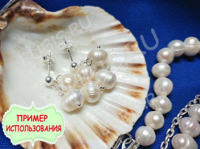 Штифт с ШАРИКОМ 20*0,6мм цвет платины (Brass) (10шт.)