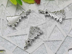 Подвеска Ёлка 03 21*11*2мм античное серебро (литьё) 