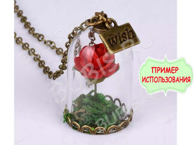 Цветок для декора 01 бумажный 70*10*10мм т.красный (декор)