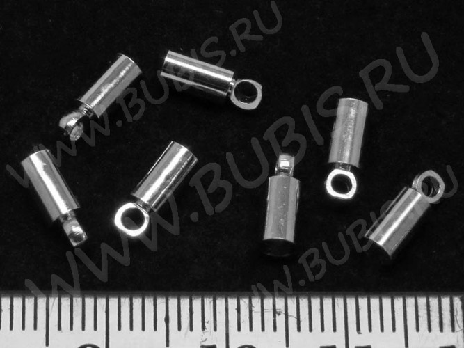 Концевик 016 9*3,3*3,3мм цвет платины (Brass) (10шт.)