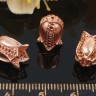 Купить 264 Шапочка ажурная 73 Тюльпанчик 11,5*9*8мм розовое золото (Milano LUX) (Brass) с доставкой по России