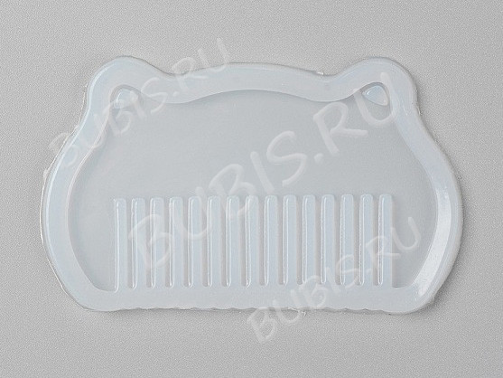Молд 226 для эпоксидной смолы 95*60*7мм Расчёска гребешок с ушками (силикон)