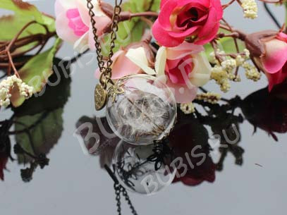 Пузырь стеклянный 47 Шар (2 отверстия) 25мм прозрачный (стекло)