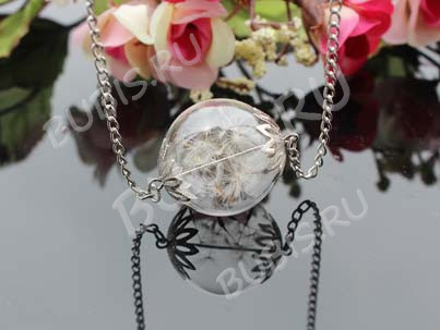 Пузырь стеклянный 47 Шар (2 отверстия) 25мм прозрачный (стекло)