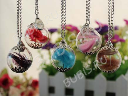 Пузырь стеклянный 47 Шар (2 отверстия) 25мм прозрачный (стекло)