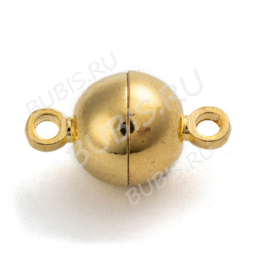 Магнитный замочек №41 Шар с петельками 16*10мм золотистый (Brass)