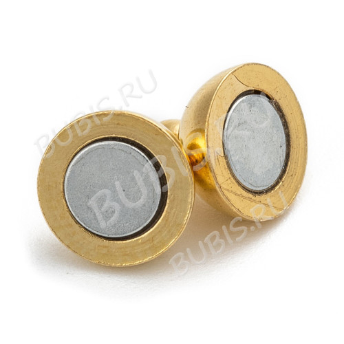 Магнитный замочек №41 Шар с петельками 16*10мм золотистый (Brass)