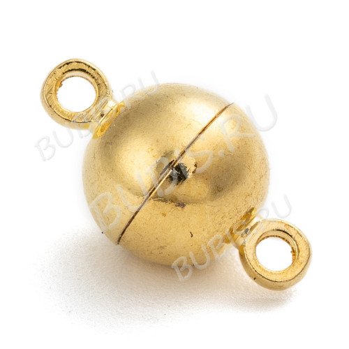 Магнитный замочек №41 Шар с петельками 16*10мм золотистый (Brass)