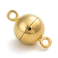 Магнитный замочек №41 Шар с петельками 16*10мм золотистый (Brass)