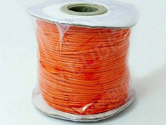 Вощёный полиэстеровый шнур &quot;корейский&quot; 1мм рыжий (1м)