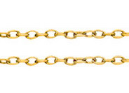 Цепочка I029 с простым плетением звено 3*2мм золотистая (Iron) (50см)