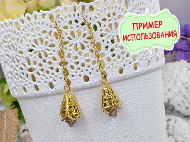 Цепочка I029 с простым плетением звено 3*2мм золотистая (Iron) (50см)