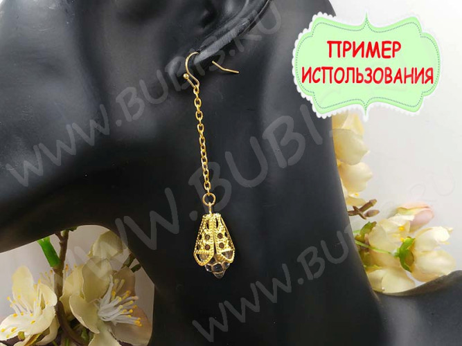 Цепочка I029 с простым плетением звено 3*2мм золотистая (Iron) (50см)