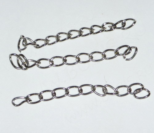 (ОПТ) Цепочка удлинительная 01 5*3,5*50мм цвет платины (Iron) (ок100шт.)