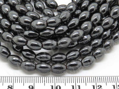 (ОПТ) Бусина каменная Бочонок 17 8*5,5*5,5мм Гематит (камни) (НИТЬ)