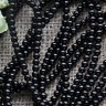 Купить (ОПТ) Бусина округлая 4мм Агат чёрный пресс. (камни) (НИТЬ) с доставкой по России