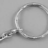 Карабин для брелка 09 Кольцо 25*25*2,6мм и цепочка 28*4,5*4,5мм цвет платины (Iron) Купить Карабин для брелка 09 Кольцо 25*25*2,6мм и цепочка 28*4,5*4,5мм цвет платины (Iron) с доставкой по России