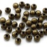 Купить (СКИДКИ!!!) Бусина Шарик металлический 4мм античная бронза (Iron) (100шт.) с доставкой по России