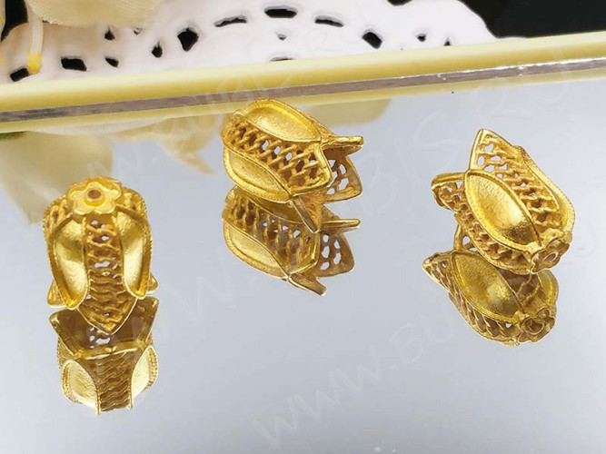 264 Шапочка ажурная 73 Тюльпанчик 11,5*9*8мм золотистая (Milano LUX) (Brass)