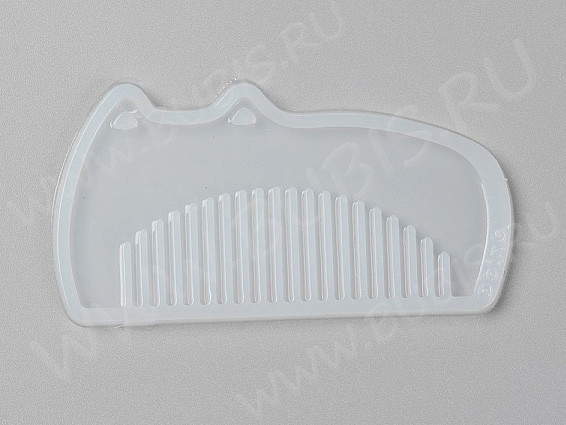 Молд 227 для эпоксидной смолы 105*55*7мм Расчёска гребешок с ушками сбоку (силикон)