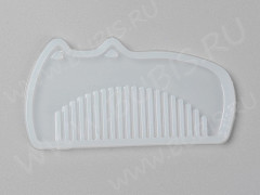 Молд 227 для эпоксидной смолы 105*55*7мм Расчёска гребешок с ушками сбоку (силикон)