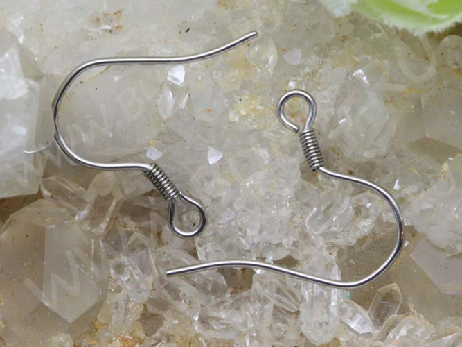 Швензы-крючки №041 18*17мм цвет платины (хирургическая сталь) (10 пар)