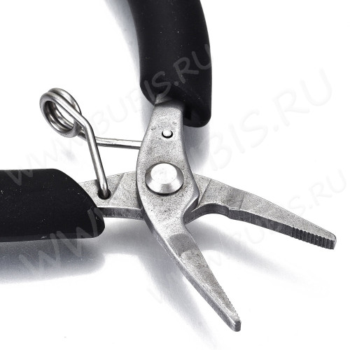 Тонкогубцы 33 (утконосы) МИНИ 100мм на блистере с чёрными ручками (инструменты для бижутерии)