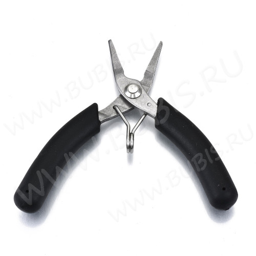 Тонкогубцы 33 (утконосы) МИНИ 100мм на блистере с чёрными ручками (инструменты для бижутерии)