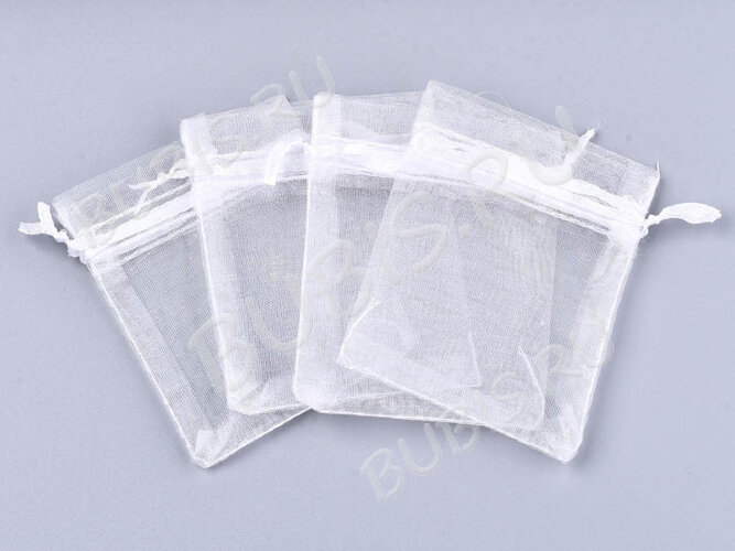 Мешочек органза 19 120*90мм светло-серый без рисунка (упаковка для украшений) (10шт)