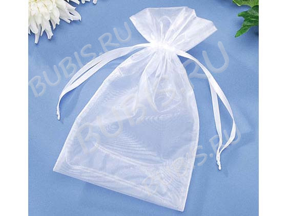 Мешочек органза 19 120*90мм светло-серый без рисунка (упаковка для украшений) (10шт)