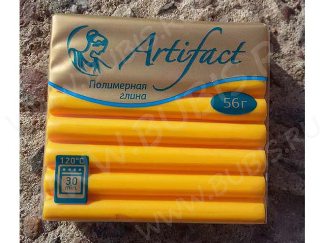 Полимерная глина Артефакт 131 желтый классический 56г.