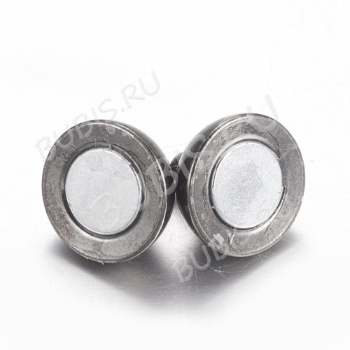 Магнитный замочек №41 Шар с петельками 16*10мм черный никель (Brass)