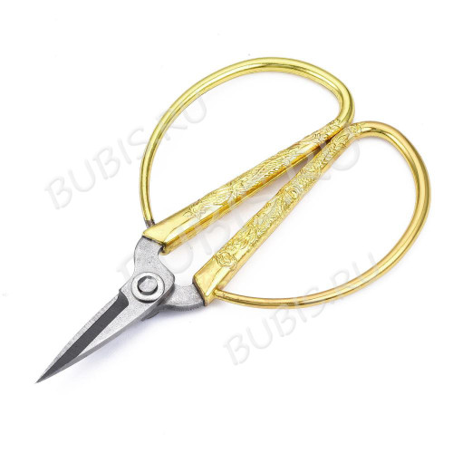Ножницы 11 ювелирные маленькие 85мм с золотыми ручками (инструменты для бижутерии) 