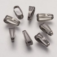 Держатель кулона 019 скоба овальная 11*4,3*4,2мм чёрный никель (Brass) (20шт)