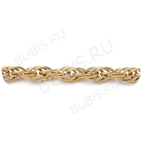 Цепочка S95-G стальная канатная веревка 3мм золотистая (Хирургическая сталь)(50см)