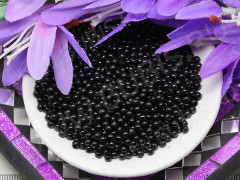 Бусина Округлая 46 Шар 3мм чёрный глянцевый непрозрачный (акрил) (100шт.)