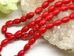 Бусина каменная Бочонок 12 8*5*5мм Коралл красный натуральный (камни) (НИТЬ)