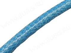 Вощёный полиэстеровый шнур &quot;корейский&quot; 1мм голубой (1м)