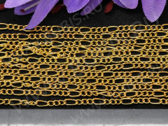 Цепочка I027 Фигаро звенья 6,5*3мм и 3,5*2мм золотистая (Iron) (50см)