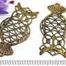 Подвеска Сова коннектор ажурный античное золото (литьё) Купить Подвеска Сова коннектор ажурный античное золото (литьё) с доставкой по России