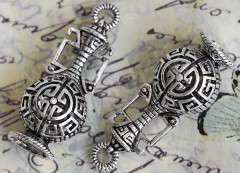 Подвеска Кувшин 01 3D ажурный 42,5*17*14,5мм античное серебро (литьё)