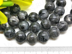 (СКИДКИ!!!) Бусина округлая 10мм Ларвикит (Лабрадорит Норвежский) (камни) (10шт.)