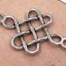 209 Коннектор 3D Узел бесконечности большой 30*18*2,3мм античное серебро (литьё) Купить 209 Коннектор 3D Узел бесконечности большой 30*18*2,3мм античное серебро (литьё) с доставкой по России