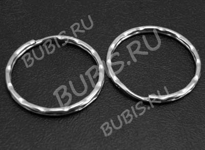 (СКИДКИ!!!) Карабин для брелка 10 Кольцо 25*25*2,8мм цвет платины (Iron) (10шт.)