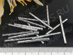 (СКИДКИ!!!) Трубочка металлическая 11 прямая витая 25*2*2мм цвет платины (Brass) (10шт.)