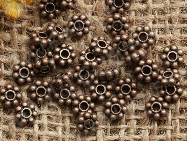 (СКИДКИ!!!) Рондели 040 Дейзи 4*4*1мм античная медь (литьё) (100шт.)