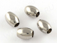 Бусина 159 Разделитель Рис 6,2*4,8*4,8мм цвет платины (Хирургическая сталь)