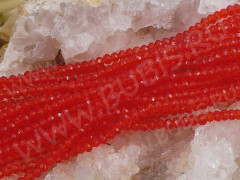 (СКИДКИ!!!) Бусина кристалл гранёный абакус 3*3*2мм св.красный прозрачный (имитация Сваровски) (НИТЬ)